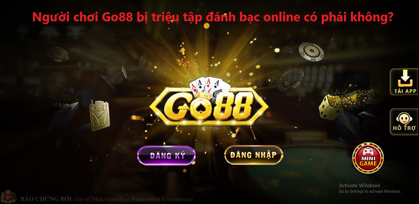 Người chơi Go88 bị triệu tập đánh bạc online có phải không?