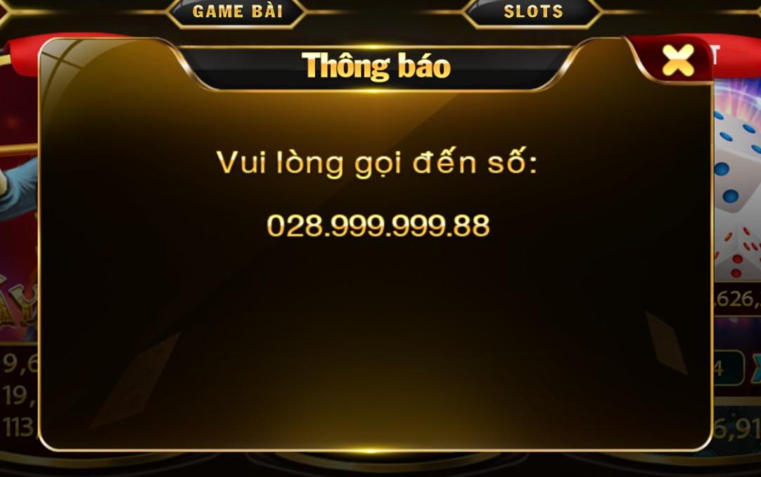 Hỗ trợ qua hotline cổng game Go88