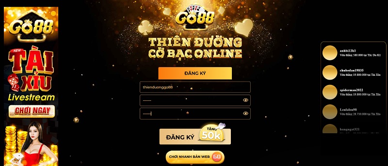 Cá cược tại Go88 trên web có phải sẽ không tốt bằng chơi phiên bản app?