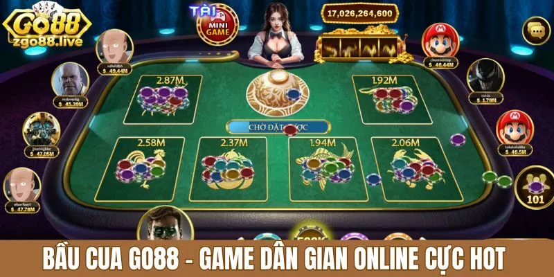 bầu cua Go88 - Game dân gian online cực hot 