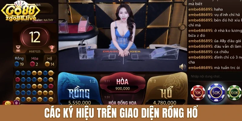 Các ký hiệu trên giao diện rồng hổ