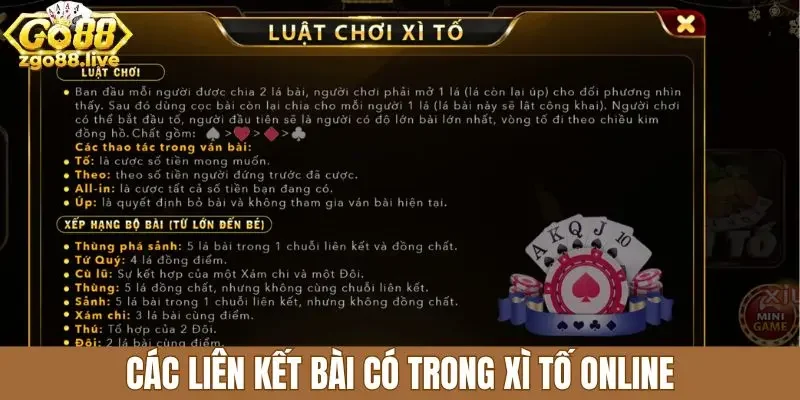Các liên kết bài có trong xì tố online
