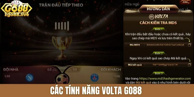 Các tính năng Volta Go88