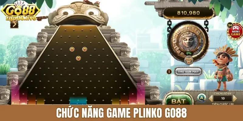 Chức năng game plinko Go88