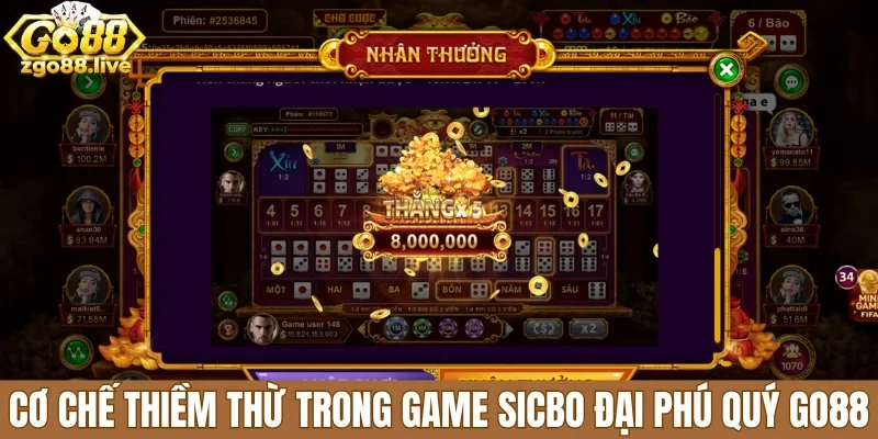 Cơ chế thiềm thừ trong game sicbo đại phú quý Go88