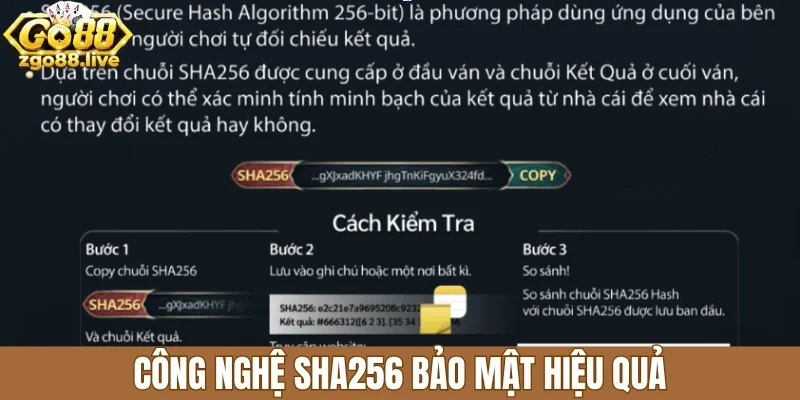 Công nghệ SHA256 bảo mật hiệu quả