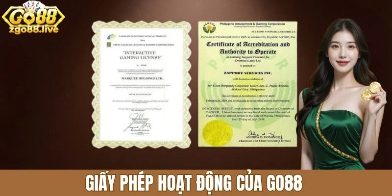 Giấy phép hoạt động của Go88 