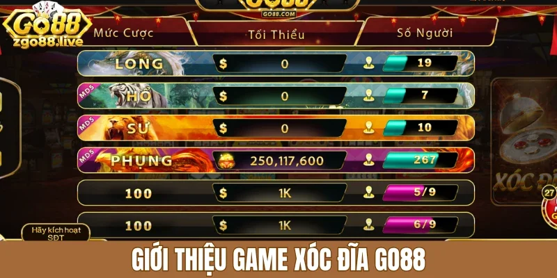 Giới thiệu game xóc đĩa Go88