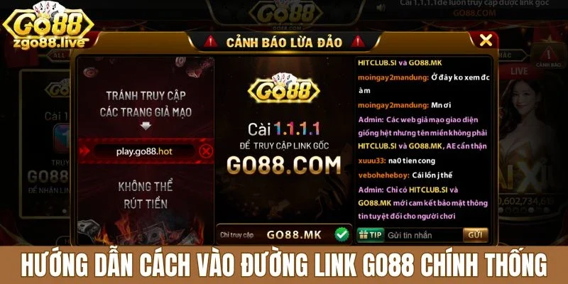Hướng dẫn cách vào đường link Go88 chính thống