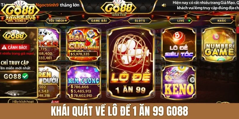 Khái quát về lô đề 1 ăn 99 Go88