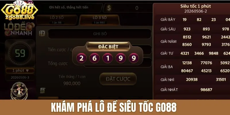 Khám phá lô đề siêu tốc Go88