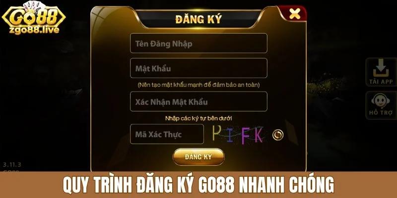 Quy trình đăng ký Go88 nhanh chóng
