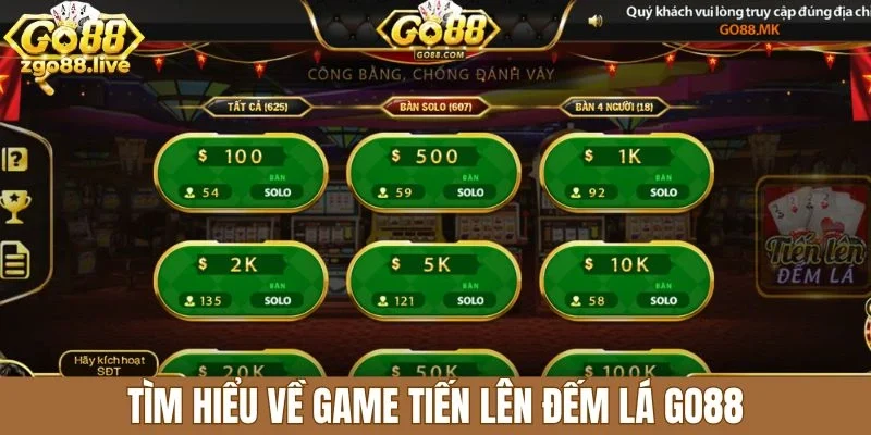 Tìm hiểu về game tiến lên đếm lá Go88