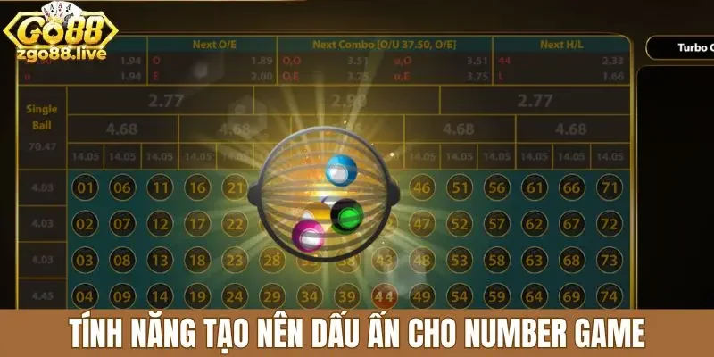 Tính năng tạo nên dấu ấn cho number game